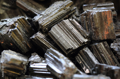 black tourmaline mineral collection photo