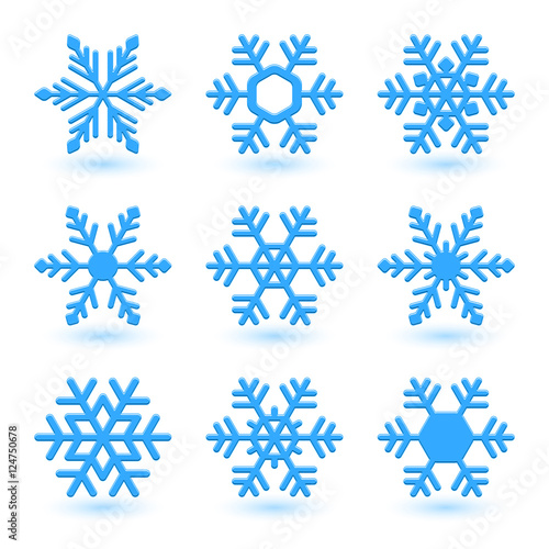 Vector snowflakes.