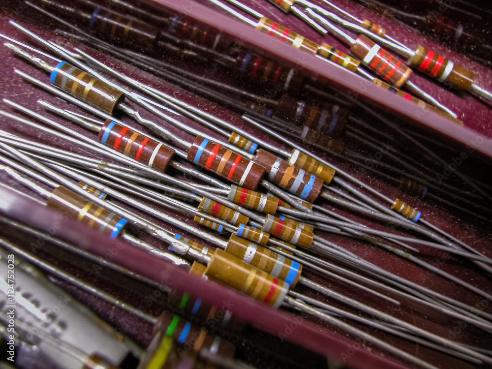 Fototapeta premium File Name : Resistors colorful
