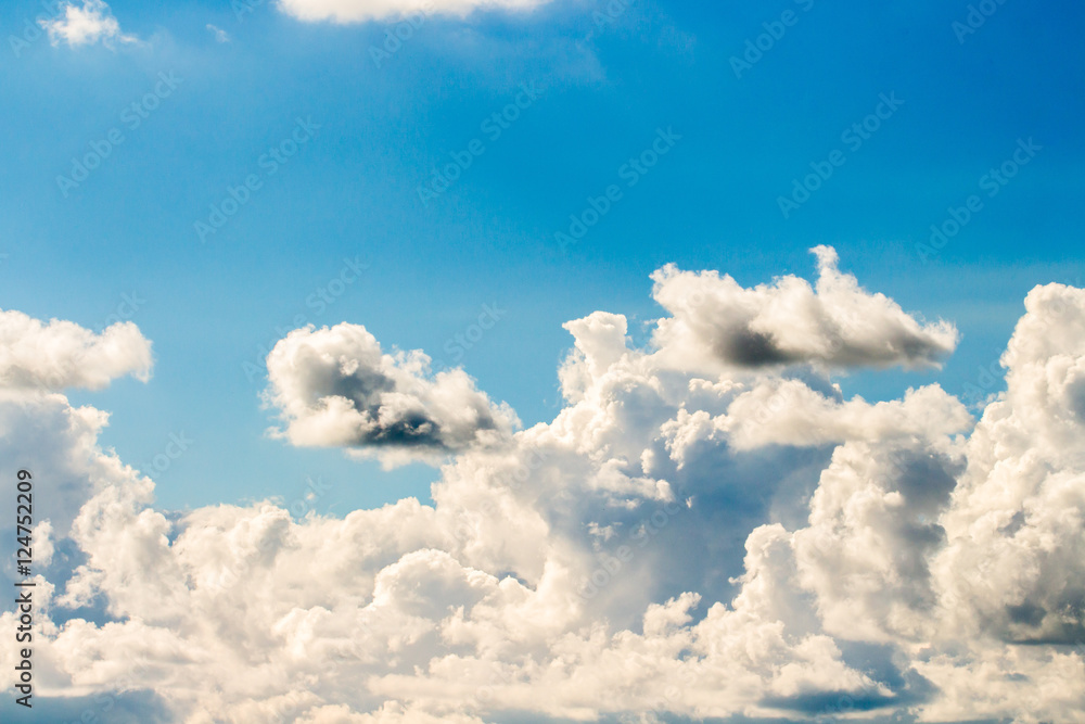 Obraz premium colorful dramatic sky with cloud at sunset