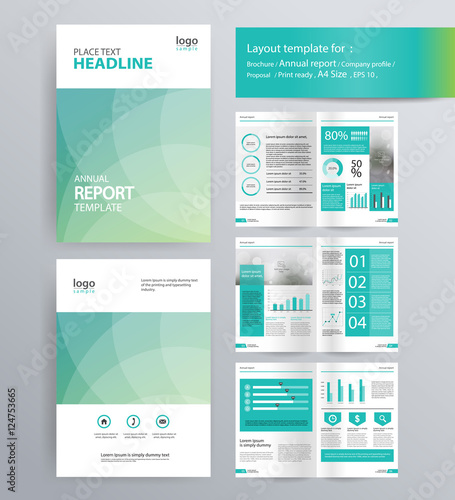 page layout for company profile, annual report, brochure, and flyer layout template. with info graphic element. and vector A4 size  for editable 