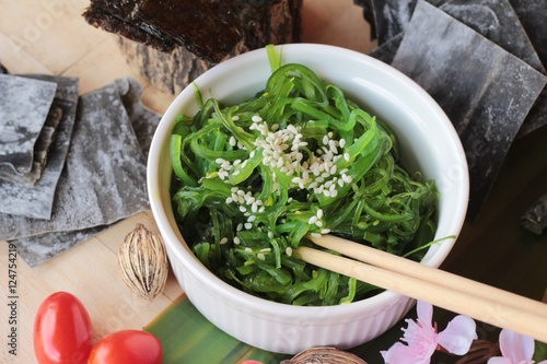 Seaweed salad is delicious and dries seaweed.