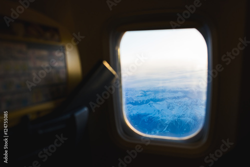 view through airplane window - journey, traveler concept © Eugenio Marongiu