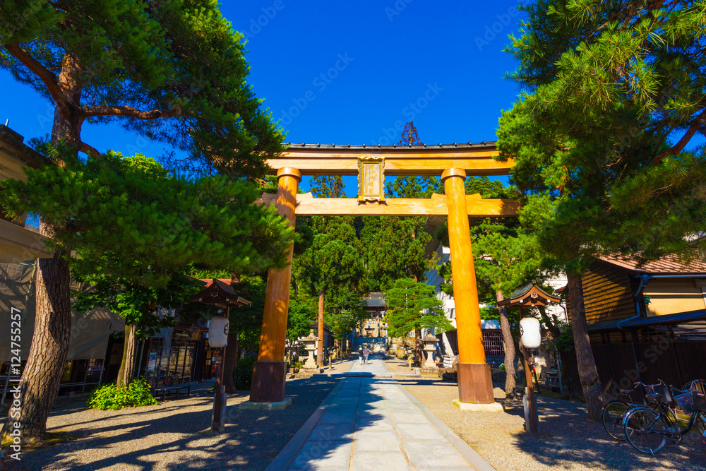 Torii Gate Sakurayama Hachiman-Gu Shrine Takayama Torii Gate Sakurayama Hachiman-Gu Shrine Takayama