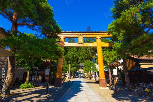 Torii Gate Sakurayama Hachiman-Gu Shrine Takayama photo