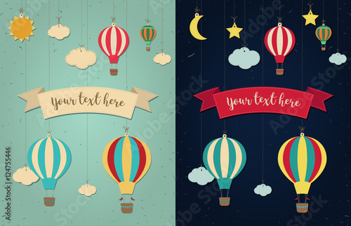 Hot air balloon.