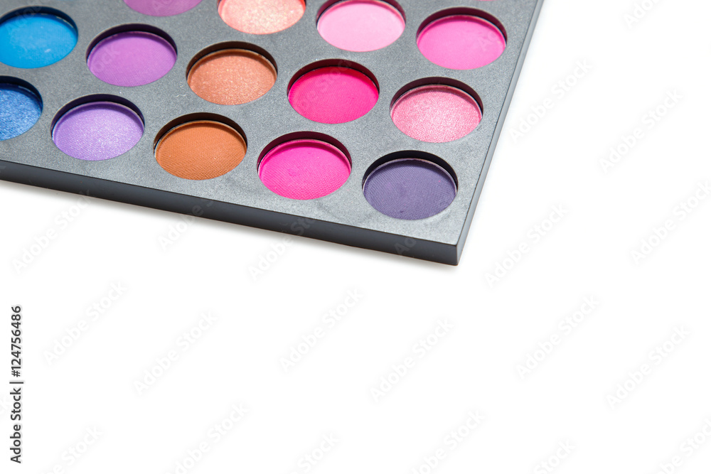 Palette with a multicolored eyeshadows Palette with a multicolored eyeshadows