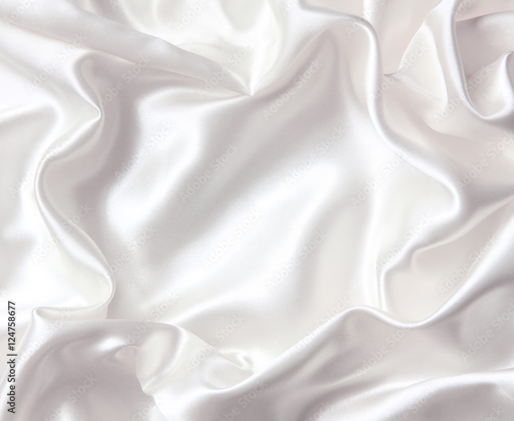 Naklejka premium Smooth elegant white silk as wedding background