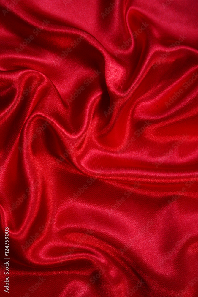 Smooth elegant red silk as background