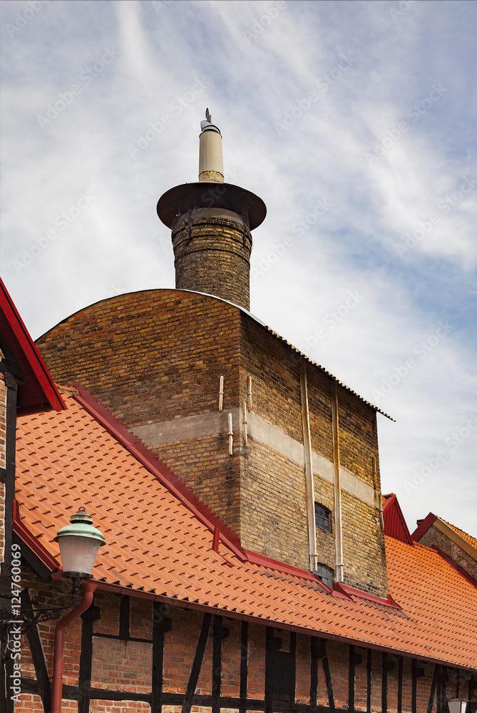 Historical brick chimney