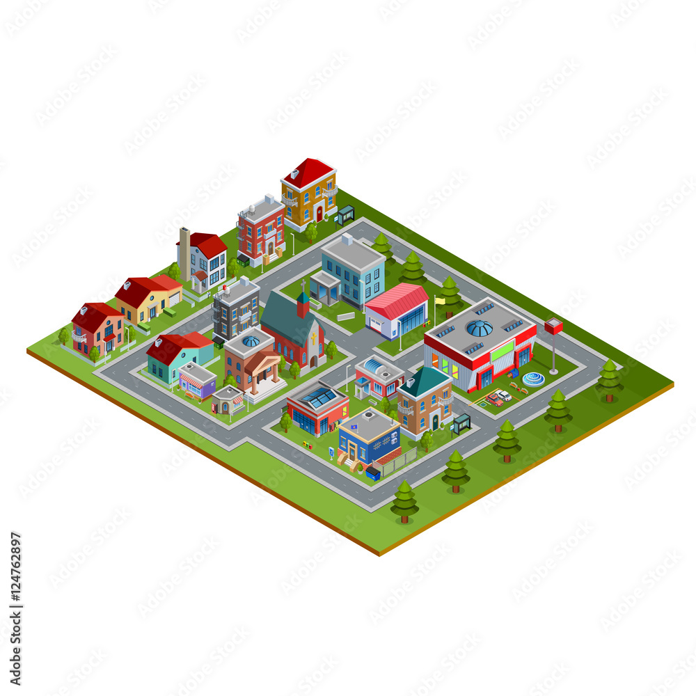 isometric Cityscape Illustration isometric Cityscape Illustration