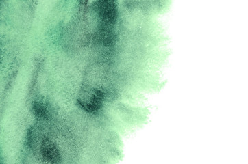 Green watercolor on paper