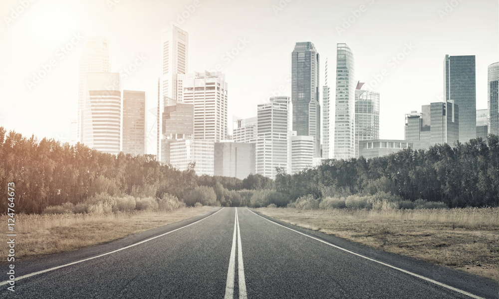 Obraz premium Road to big city