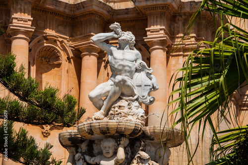 Hercules fountain in Noto, famed for its Baroque architecture