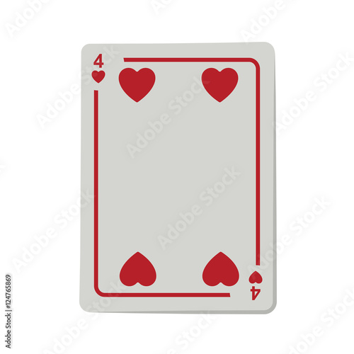 casino heart cards poker icon over white background.  gambling games design. vector illustration