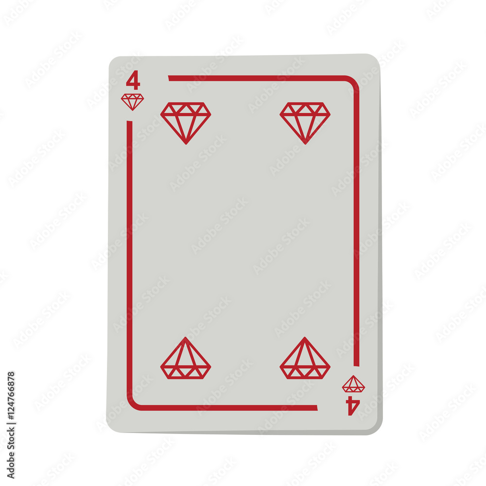 Obraz premium casino diamond cards poker icon over white background. gambling games design. vector illustration