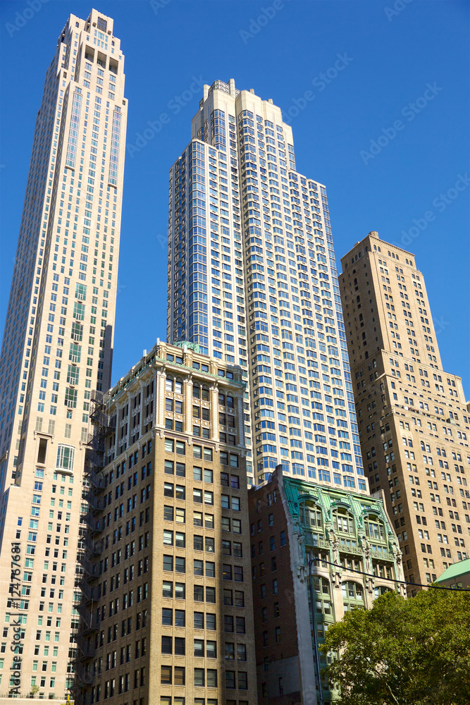 Lower Manhattan skyscrapers in New York City