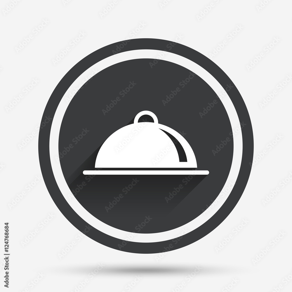 Food platter serving sign icon. Table setting. Food platter serving sign icon. Table setting.