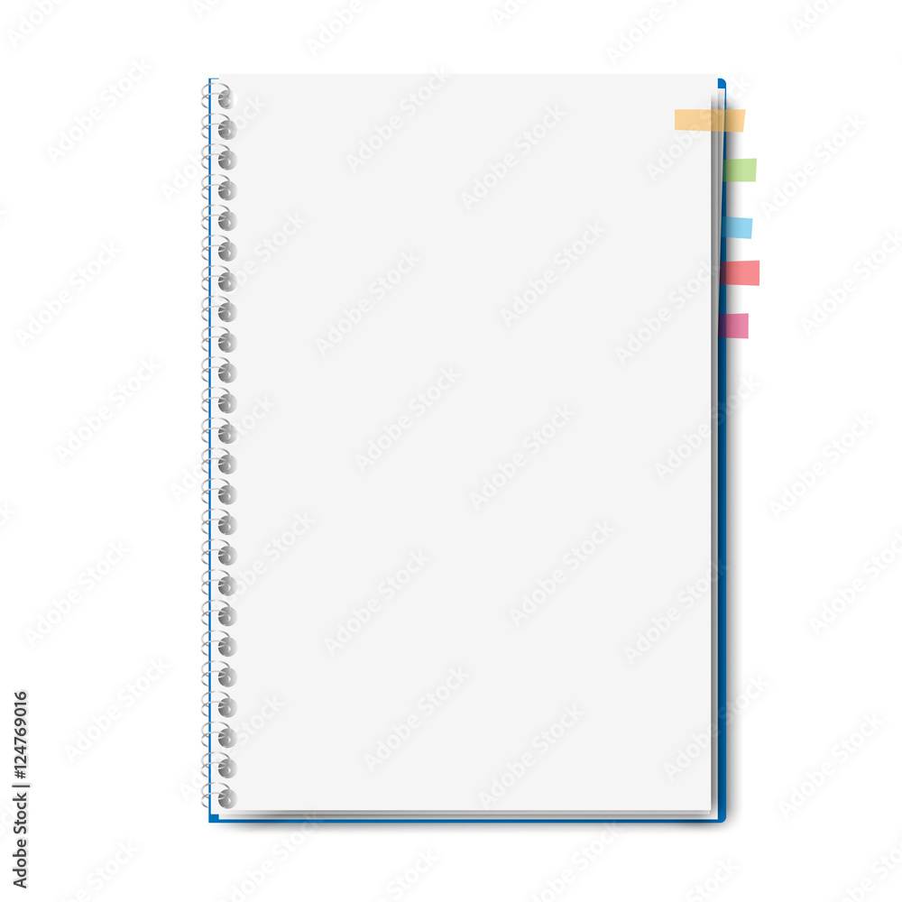 realistic notebook, exercise book , vector illustration realistic notebook, exercise book , vector illustration