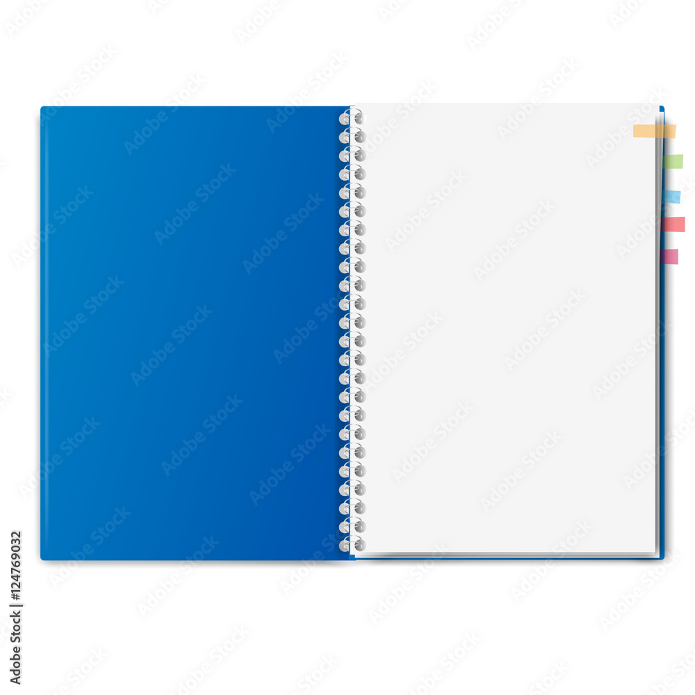 realistic notebook, exercise book , vector illustration realistic notebook, exercise book , vector illustration