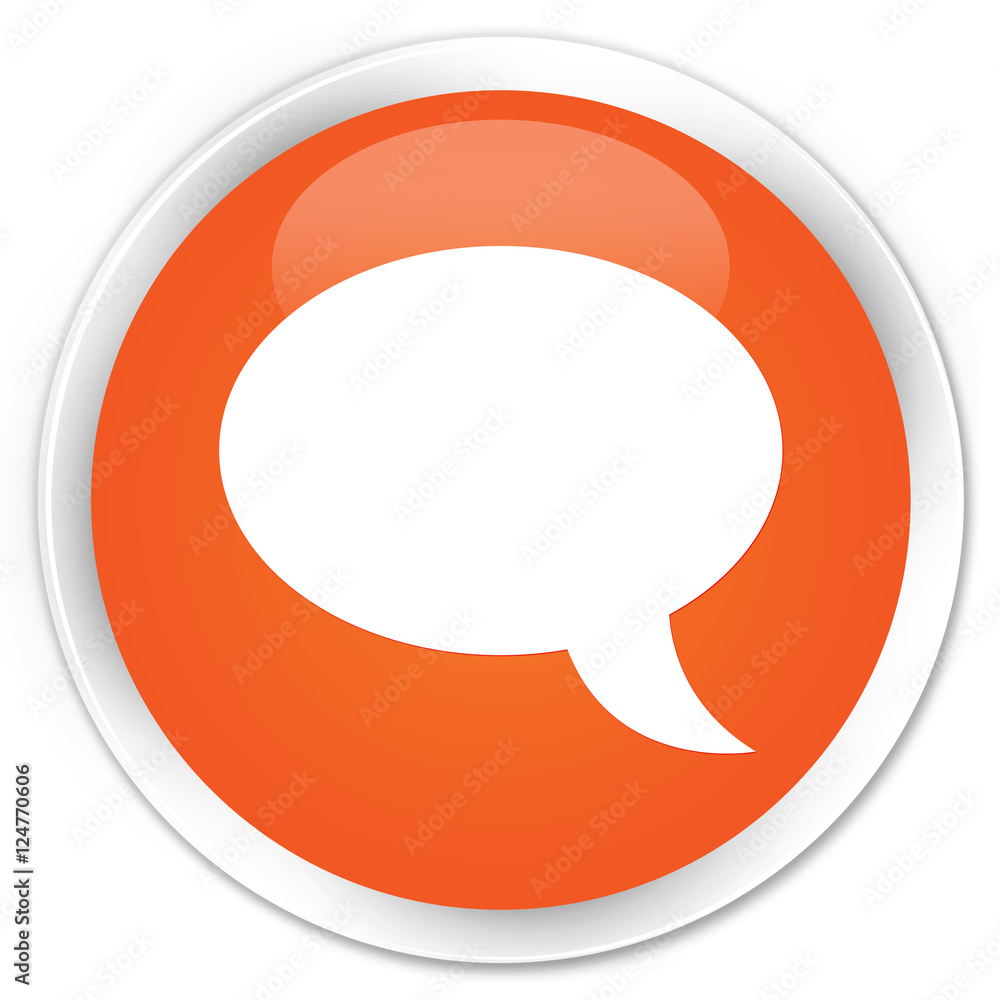 Chat icon orange glossy round button Chat icon orange glossy round button
