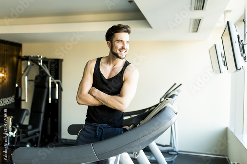 Young man in the gym