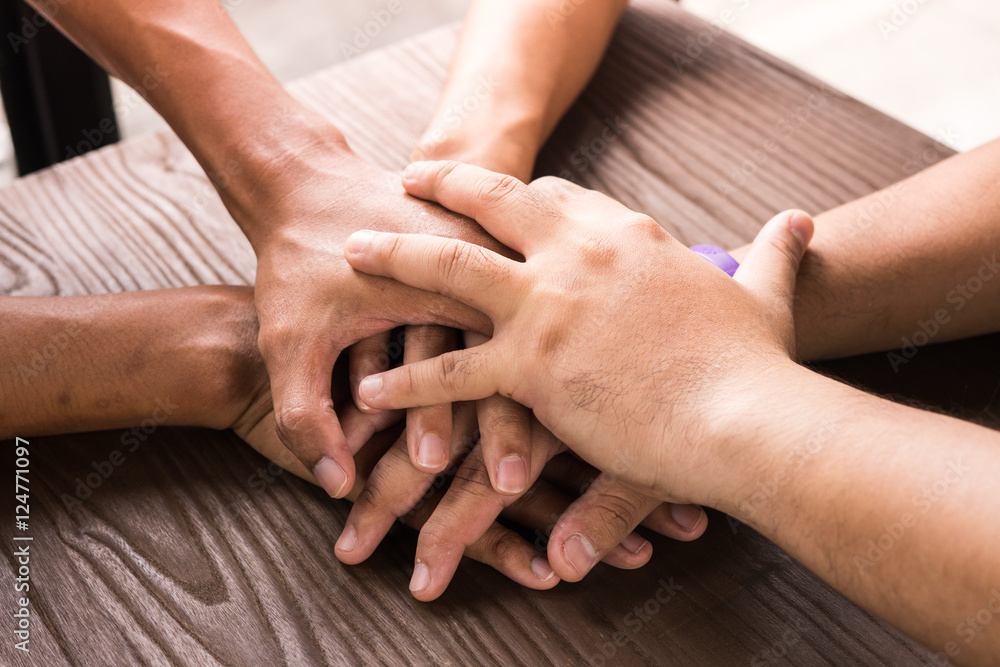Hands Together Joining Hands Together Joining