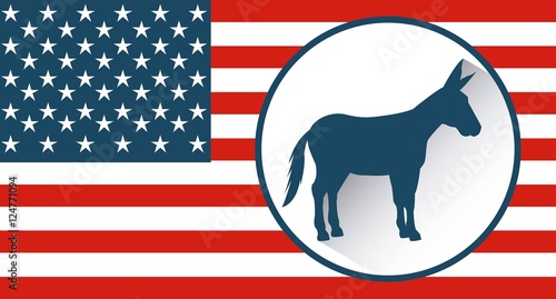democrat political party animal vector illustration design