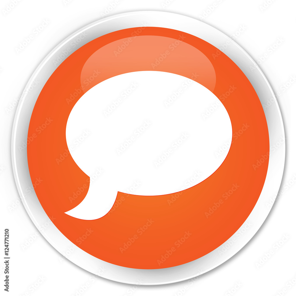 Chat icon orange glossy round button Chat icon orange glossy round button