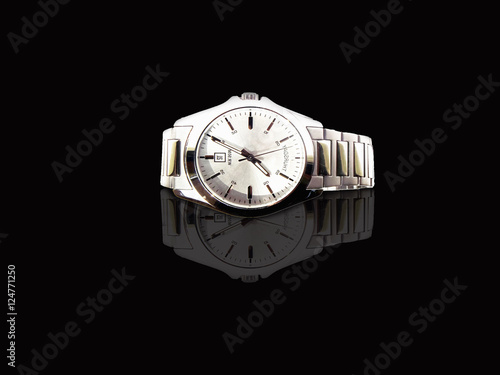 Wallpaper Mural wristwatch clock accessory time alarm fashion black background Torontodigital.ca