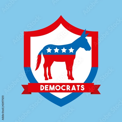 democrat political party animal vector illustration design