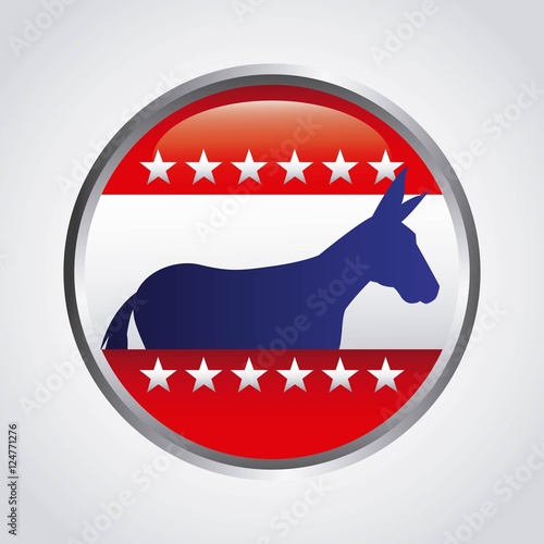 democrat political party animal vector illustration design