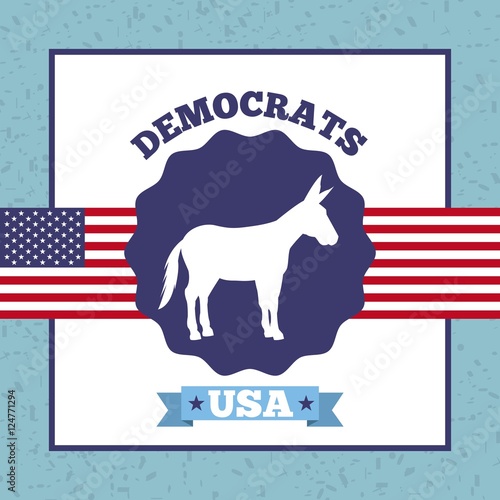 democrat political party animal vector illustration design