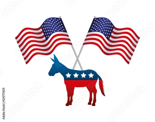 democrat political party animal vector illustration design