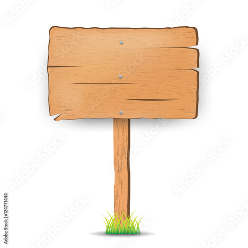 Wooden sign. vector illustration