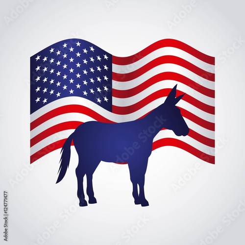 democrat political party animal vector illustration design