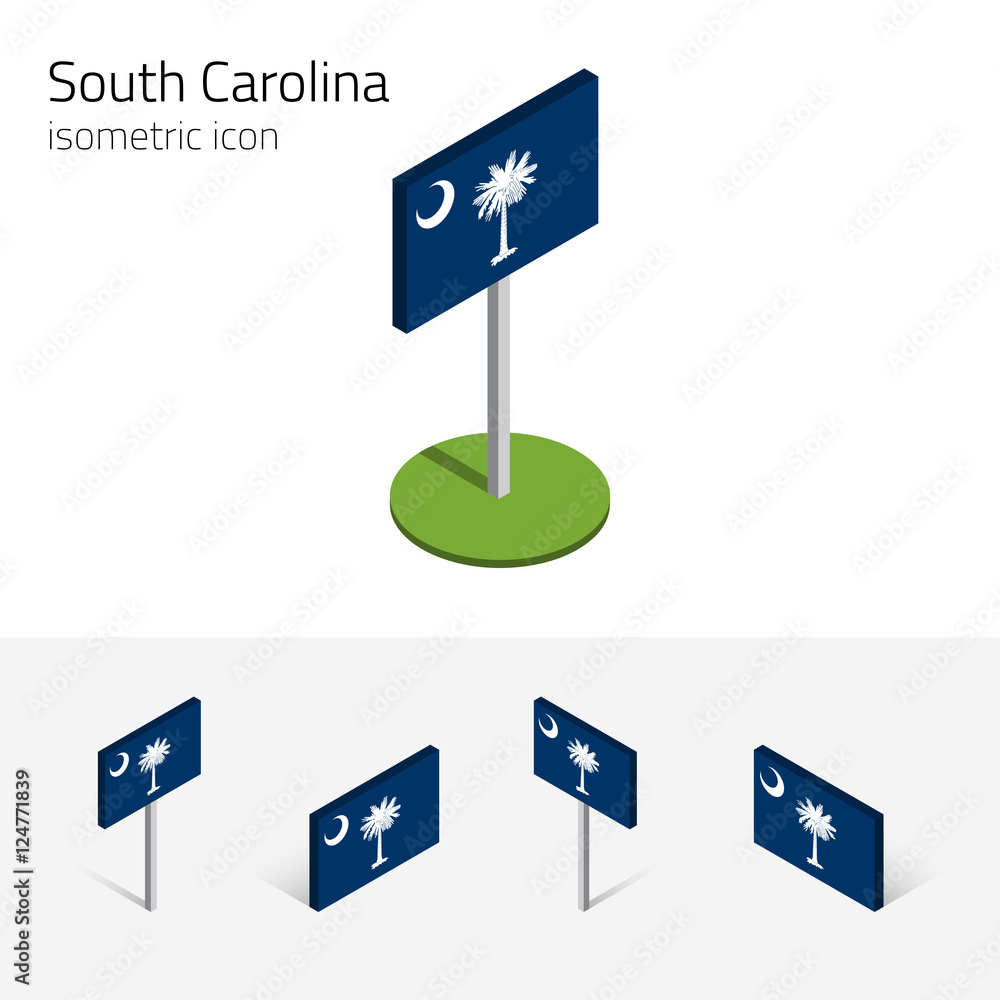 Flag of South Carolina (State of South Carolina, USA), vector set of ...