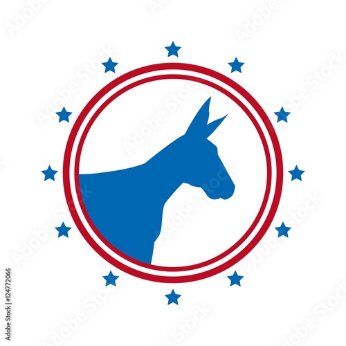 democrat political party animal vector illustration design
