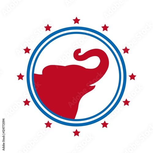 Republican political party animal vector illustration design