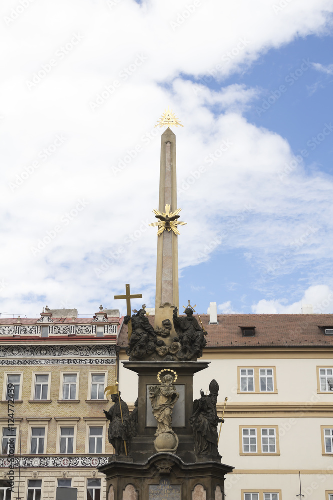 Holy Trinity Column (Plague Column) at Lesser Town Square (Mala Strana). Prague, Czech Republic Holy Trinity Column (Plague Column) at Lesser Town Square (Mala Strana). Prague, Czech Republic