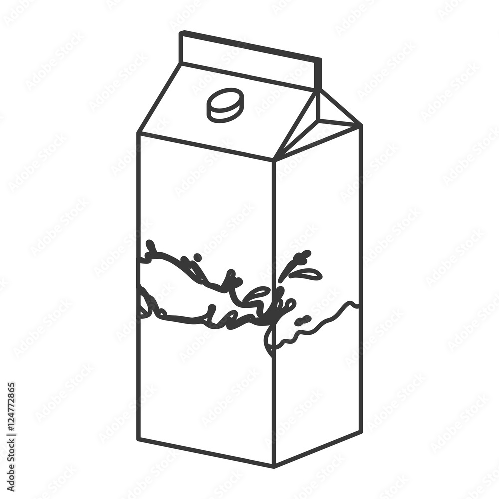 silhouette of milk box container drink over white background. vector illustration silhouette of milk box container drink over white background. vector illustration