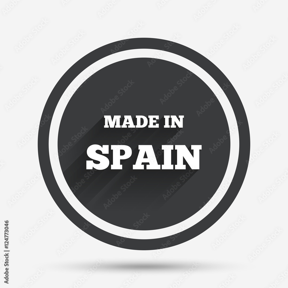 Made in Spain icon. Export production symbol. Made in Spain icon. Export production symbol.