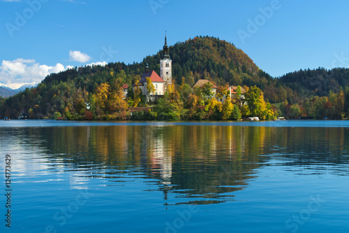 Church of the Assumption in the island of the Lake of Bled (Blejsko jezero), Slovenia 