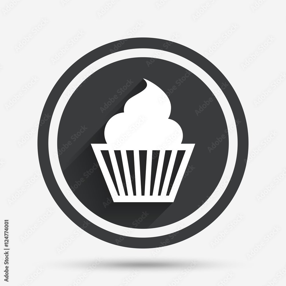 Muffin sign icon. Cupcake symbol. Muffin sign icon. Cupcake symbol.