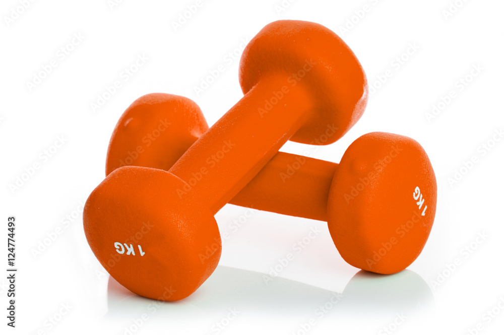 Dumbbell isolated on white background Dumbbell isolated on white background