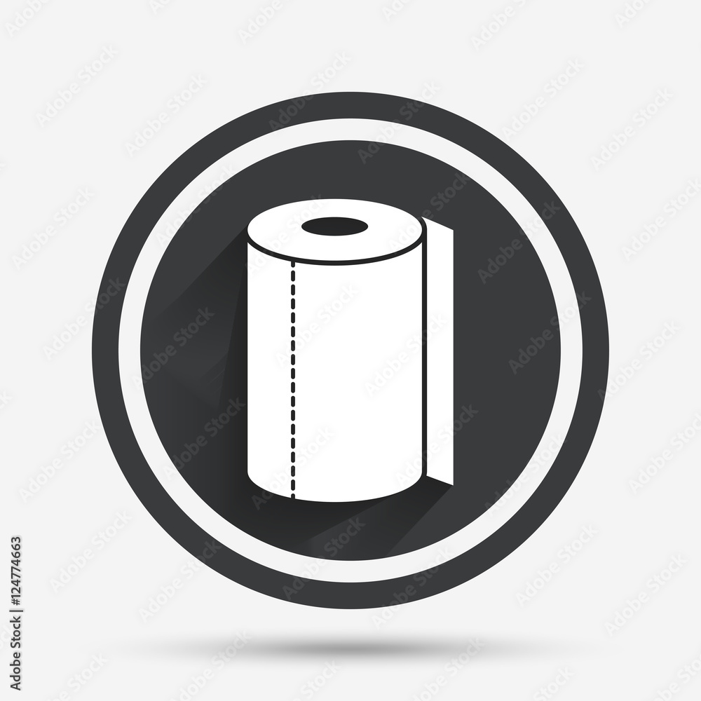 Paper towel sign icon. Kitchen roll symbol. Paper towel sign icon. Kitchen roll symbol.