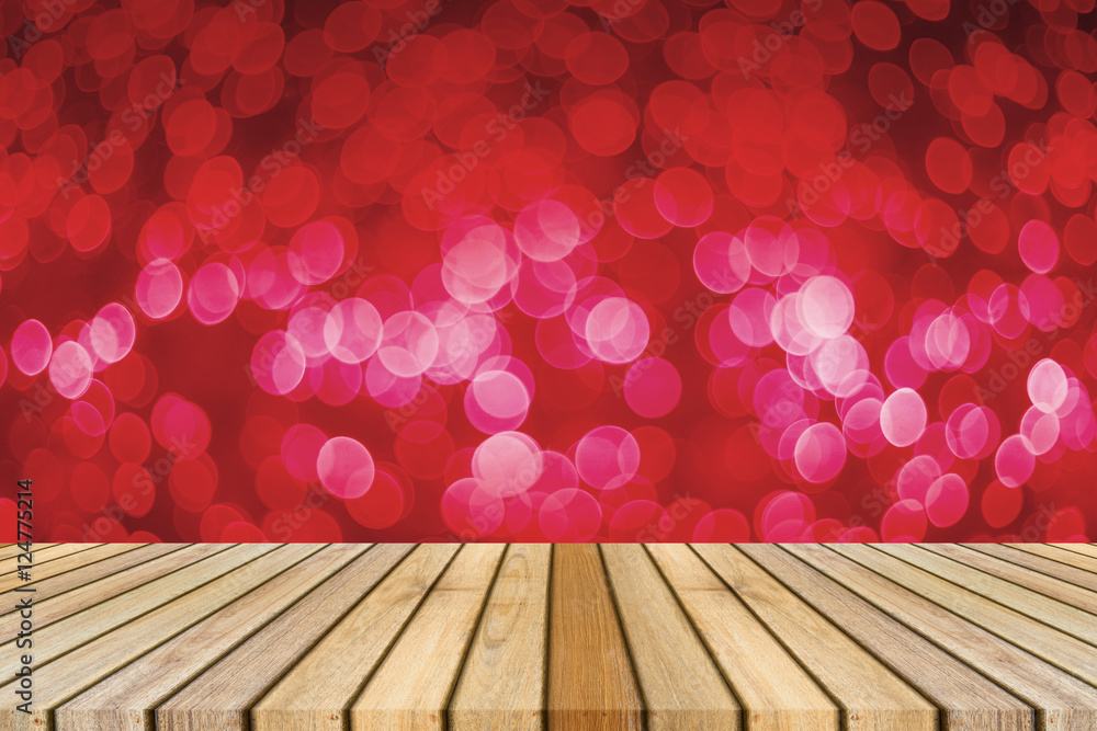 Wooden board empty table in front of light out of focus blurred background. Perspective brown wood over bokeh, can be used for display or present your products.Mock up your products Wooden board empty table in front of light out of focus blurred background. Perspective brown wood over bokeh, can be used for display or present your products.Mock up your products