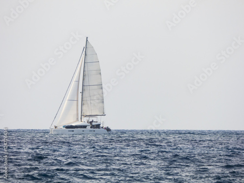 Sailboat on sea