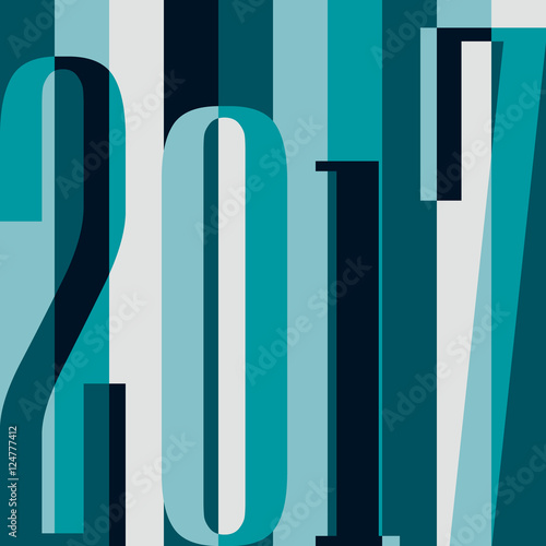 Vector 2017 Happy New Year background. calendar cover  typographic vector illustration.