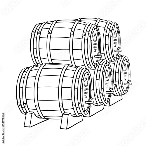  Wine or beer barrels